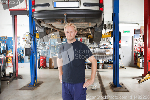 Image of Mechanic in auto repair shop