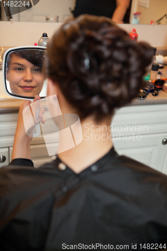 Image of Bride at Hair Salon