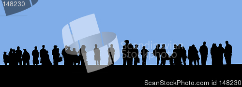 Image of People in line silhouette