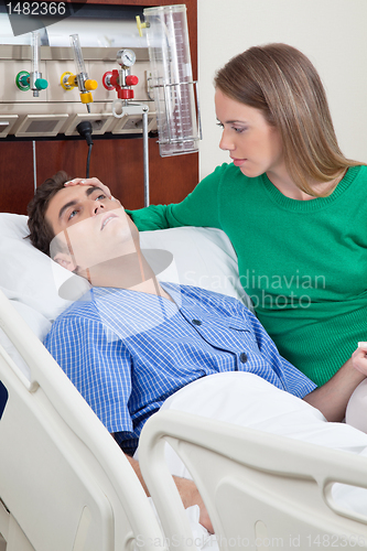 Image of Sick patient with wife