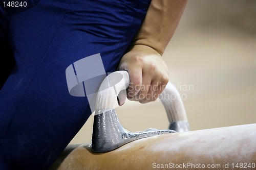 Image of Closeup of a man on pommel