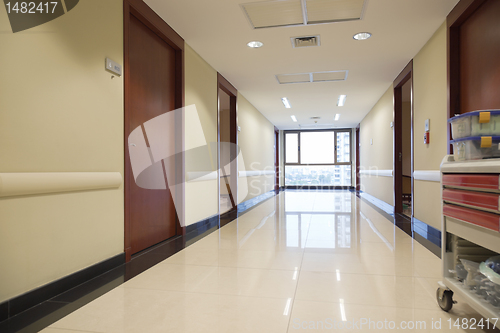 Image of Empty passageway of hospital