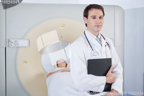 Image of Smiling medical doctor with stethoscope