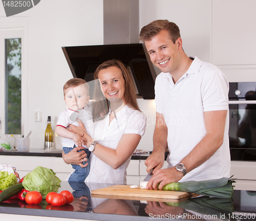 Image of Family in Kitchen