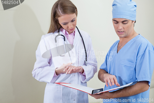 Image of Doctor and nurse reading