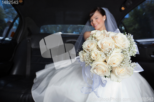 Image of Bride Showing Flower Bouqet