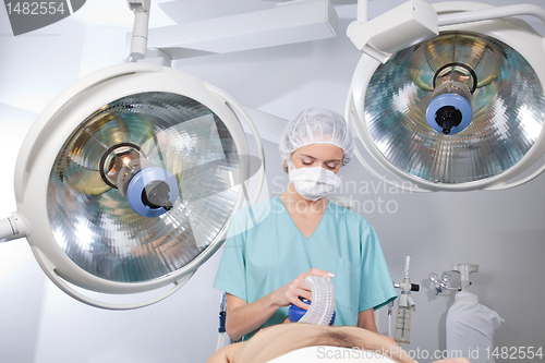 Image of Anesthetist in Operation Room