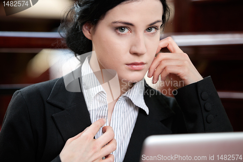 Image of Serious Young Business woman