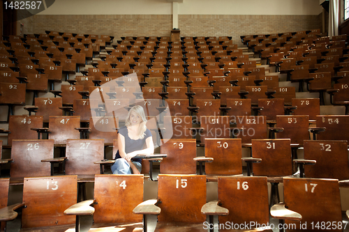 Image of Happy College Student in Lecture Hall