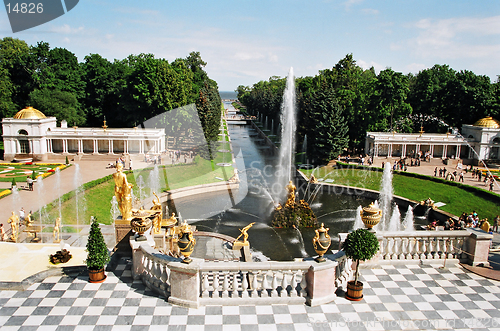 Image of Peterhof. Fountain alley.