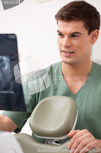 Image of Dentist with X-Ray