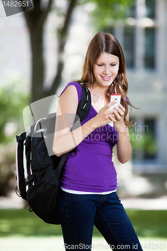 Image of Girl using cell phone