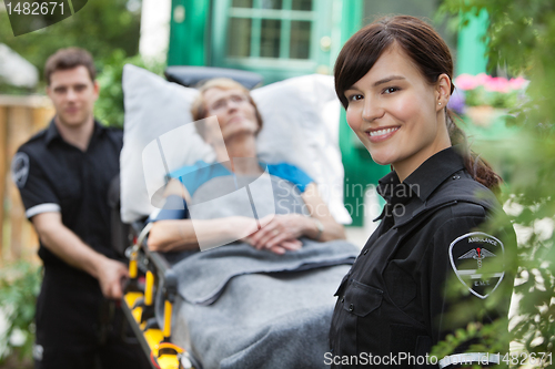 Image of Ambulance Woman Portrait