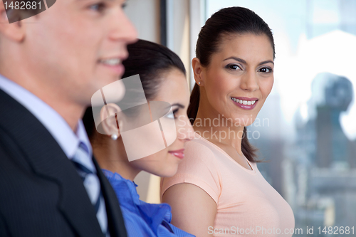 Image of Attractive Female Executive Smiling