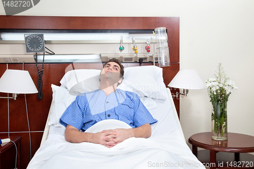 Image of Young patient lying on bed