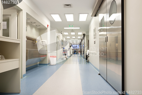 Image of Empty hospital corridor