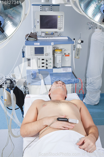 Image of Patient lying in operation theatre