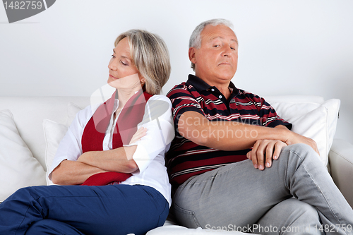 Image of Stubborn Couple on Sofa