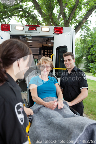 Image of Ambulance Senior Woman