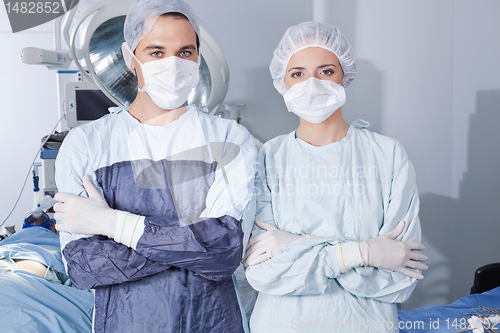 Image of Young confident surgeons