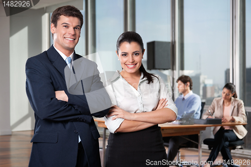 Image of Smart Businesspeople Smiling