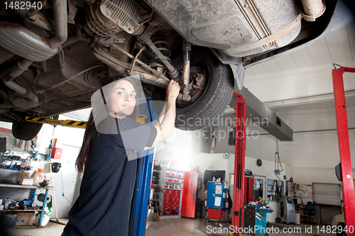 Image of Woman Mechanic Portrait