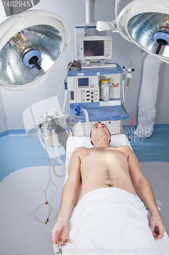 Image of Patient lying in operation room