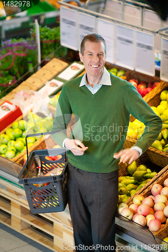 Image of Man in Grocery Store