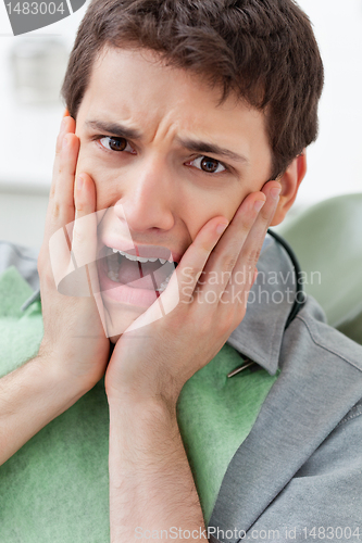 Image of Scared man in Dental Clinic