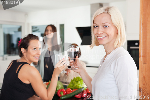 Image of Women toasting