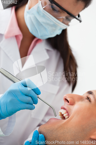 Image of Male patient at dentist's clinic