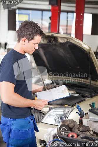 Image of Mechanic with Work Order