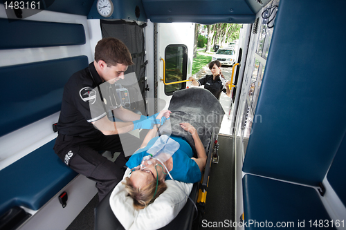 Image of EMT Professional in Ambulance