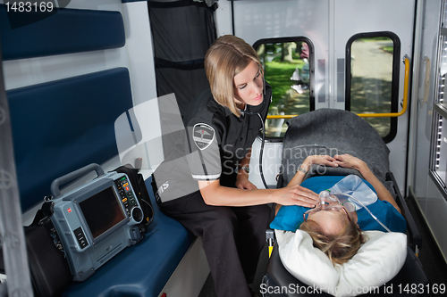 Image of Senior Emergency Care in Ambulance