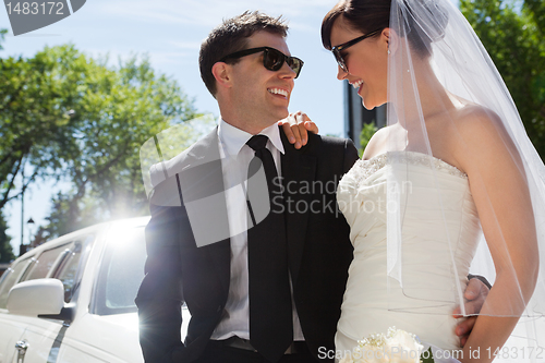 Image of Wedding Couple with Sunglasses