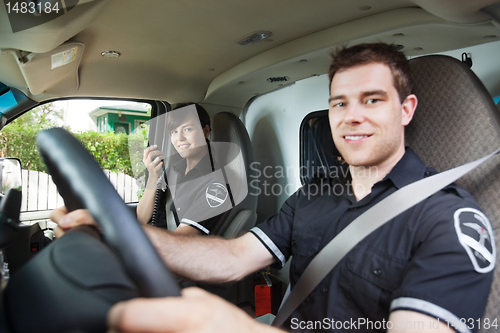 Image of Paramedic in Ambulance