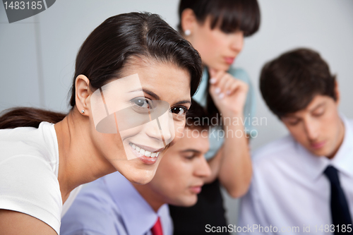 Image of Portrait of Smiling Businesswoman