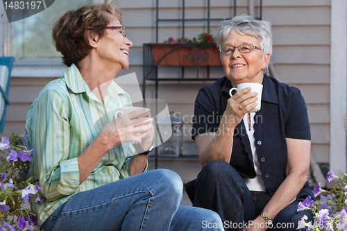 Image of Women having cup of tea