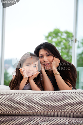 Image of Portrait of mother and daughter