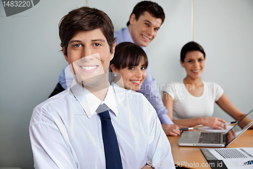 Image of Handsome Businessman Smiling