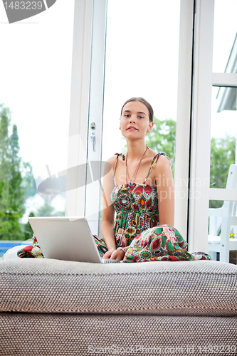 Image of Woman using laptop