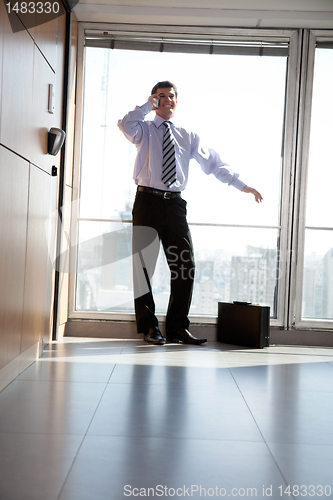 Image of Happy Young Business man On Call