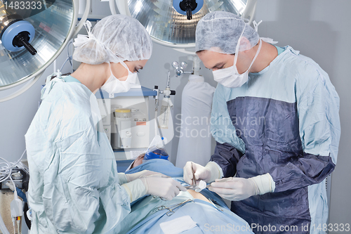 Image of Surgeon operating the patient