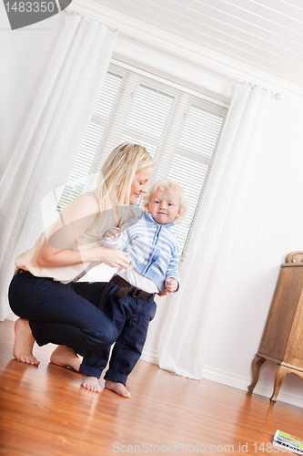 Image of Mother and child at home