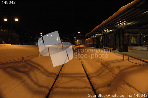 Image of Night on railwaystation