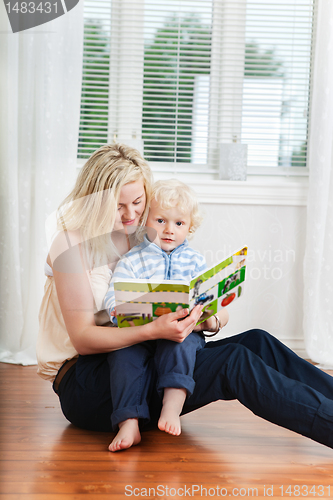 Image of Mother and Child Reading a Book