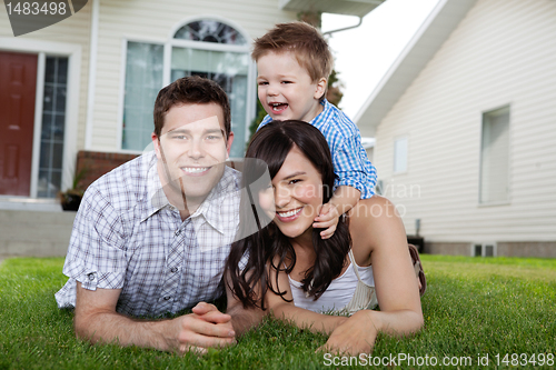 Image of Portrait of Cheerful Family