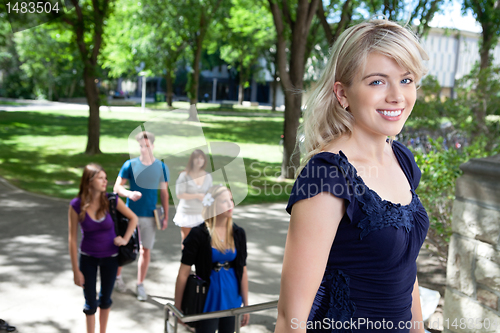 Image of Universit Student Walking to Class