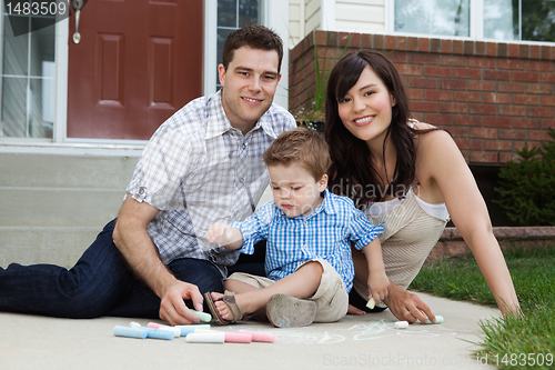 Image of Family Playing Outdoors