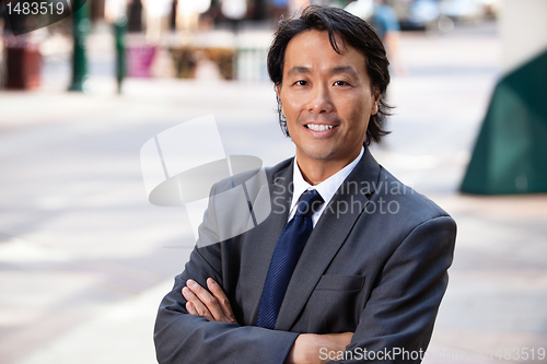 Image of Portrait of businessman smiling